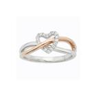 1/10 Ct. T.w. Diamond Two-tone Heart Promise Ring