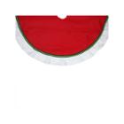 48 Christmas Traditions Cardinal Red With Green And White Border Christmas Tree Skirt