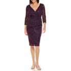 Blu Sage 3/4-sleeve Lace Peplum Dress