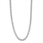 Sterling Silver Solid Box 20 Inch Chain Necklace