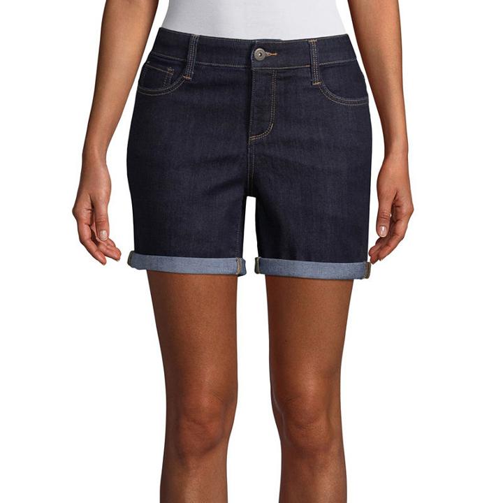 St. John's Bay 5 Mid Length Denim Shorts