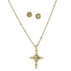 1928 Symbols Of Faith Religious Jewelry Womens 2-pc. Clear Jewelry Set