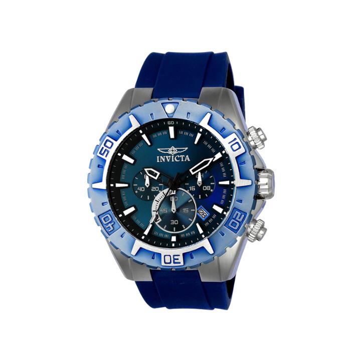 Invicta Aviator Mens Blue Strap Watch-22522