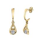 Sirena 1/5 Ct. T.w. Genuine White Diamond 14k White Gold Drop Earrings