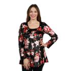 24/7 Comfort Apparel Savannah Velvet Tunic Top - Plus