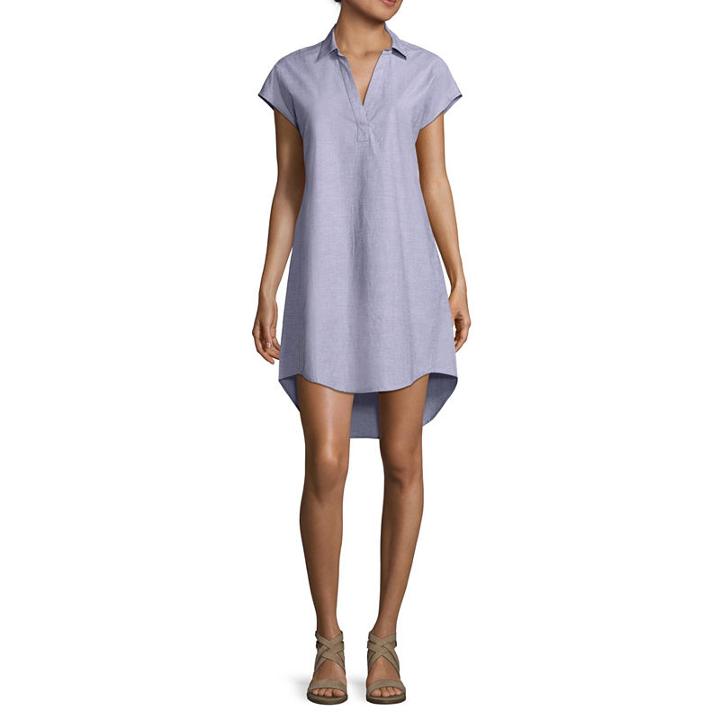 City Streets Short Sleeve Shirt Dress
