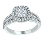 Opulent Diamonds Womens 3/4 Ct. T.w. Genuine Round White Diamond 14k Gold Engagement Ring