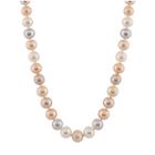 Womens 10mm Multi Color Cultured Freshwater Pearls Strand Necklace