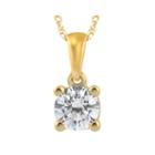 1/2 Ct. Diamond Solitaire 14k Yellow Gold Pendant Necklace