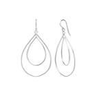 Silver Reflections&trade; Silver-plated Openwork Double-pear Drop Earrings