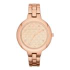 Liz Claiborne Womens Rose-tone Quilted Watch