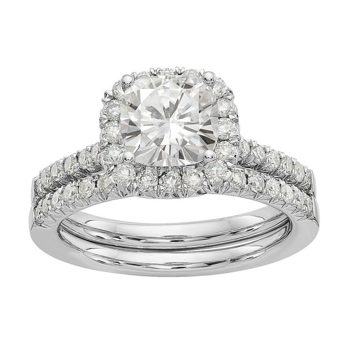 Womens 2 Ct. T.w. White Moissanite 14k Gold Bridal Set