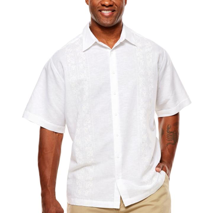 Havanera Button-front Shirt-big And Tall
