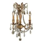 Windsor Collection 3 Light Golden Teak Crystal Mini Chandelier