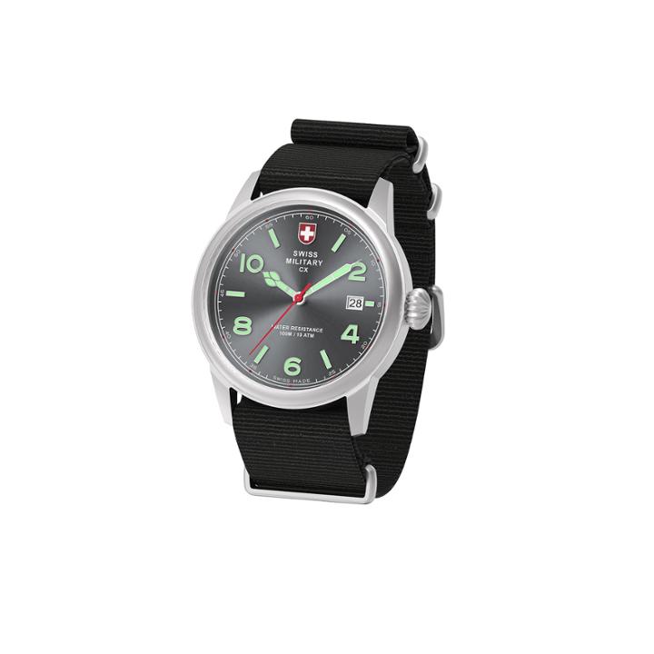 Swiss Military By Charmex Vintage Mens Black Strap Watch-78335 8 G