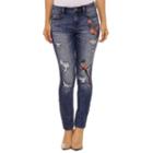 Bold Elements Embroidered Skinny Jeans