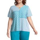 Alfred Dunner Scottsdale Spliced Texture Tee - Plus