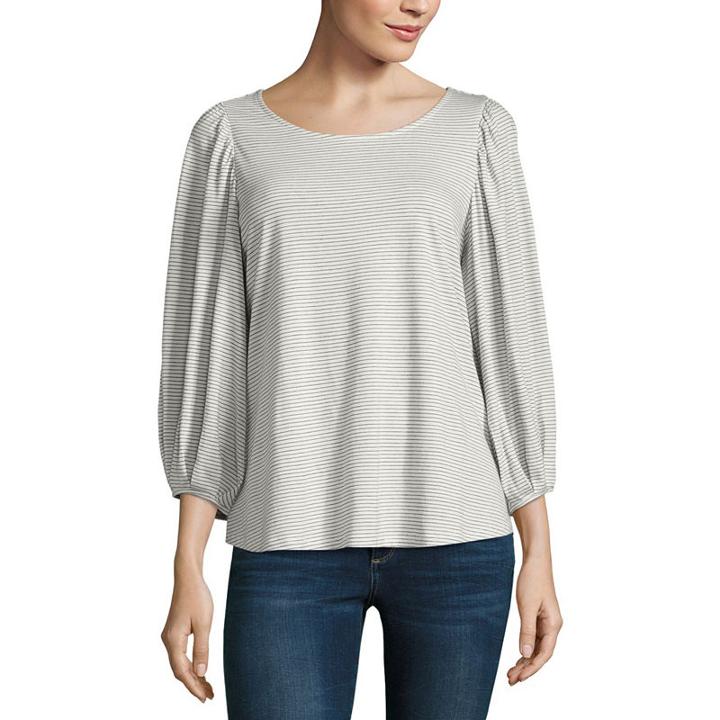 A.n.a. Pleat Sleeve Top