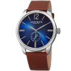 Akribos Xxiv Mens Brown Strap Watch-a-916ssbu