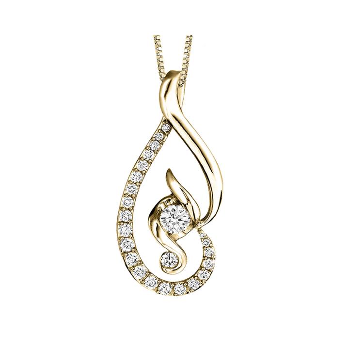 Juno Lucina 5/8 Ct. T.w. Diamond 14k Yellow Gold Pendant Necklace