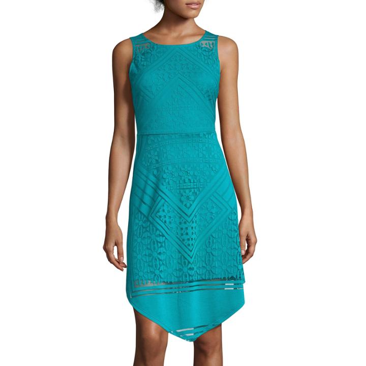 A.n.a Sleeveless Burnout Fit-and-flare Dress