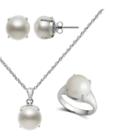 Womens 4-pc. White Sterling Silver Jewelry Set
