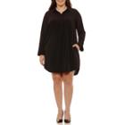 Spence Long Sleeve Shirt Dress-plus