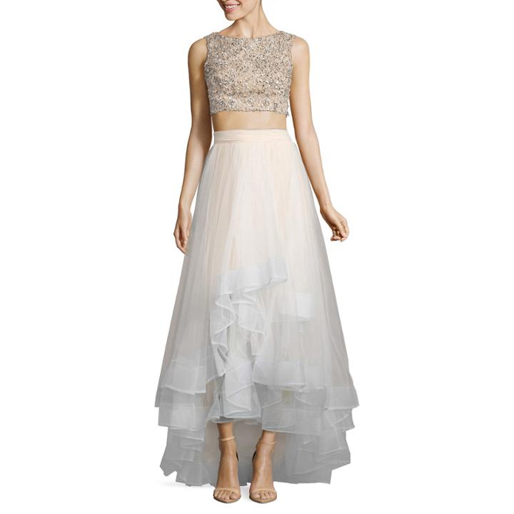 Glamour By Terani Couture Sleeveless Beaded Ball Gown-juniors
