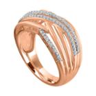 Womens 1/10 Ct. T.w. White Diamond 14k Gold Over Silver Band