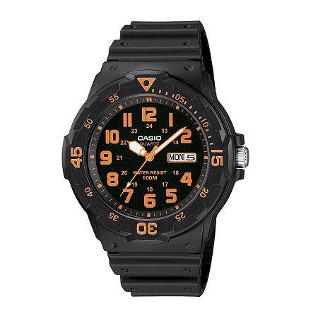 Casio Mens Black Resin Strap Diver Sport Watch Mrw200h-4bv