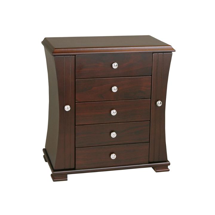 Espresso Contemporary 4-drawer Jewelry Box