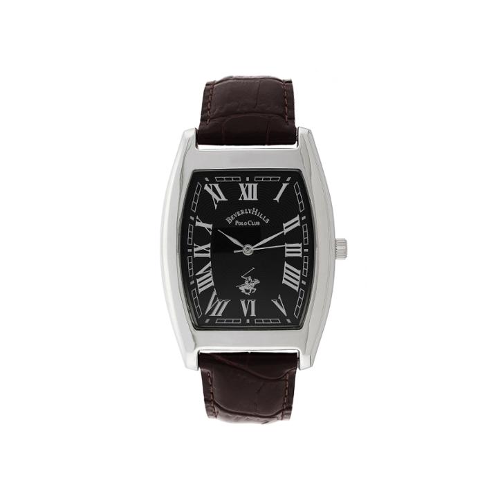 Beverly Hills Polo Club Mens Silver Tone Tank Strap Watches