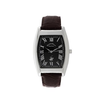 Beverly Hills Polo Club Mens Silver Tone Tank Strap Watches