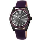 Burgi Womens Purple Strap Watch-b-206pu