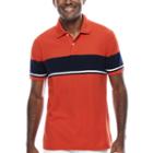 St. John's Bay Short Sleeve Stripe Pique Polo Shirt
