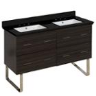 47.5-in. W Floor Mount Dawn Grey Vanity Set For 3h8-in. Drilling Black Galaxy Top White Um Sink