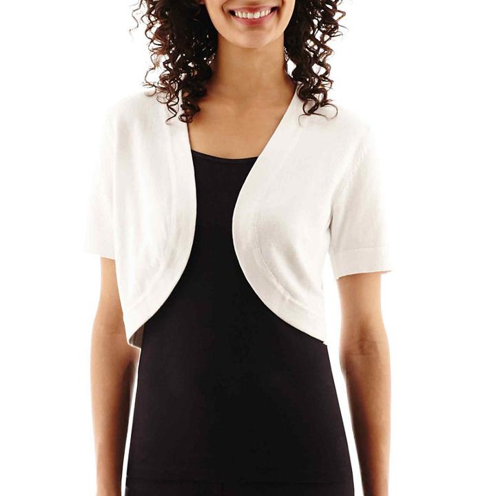 R & K Originals Short-sleeve Sweater Shrug