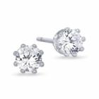 Enchanted Disney Fine Jewelry 5/8 C.t.t.w. 10k White Gold Disney Princess Crown Stud Earrings