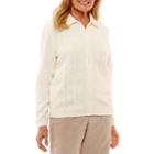 Alfred Dunner Eskimo Kiss Long Sleeve Cardigan