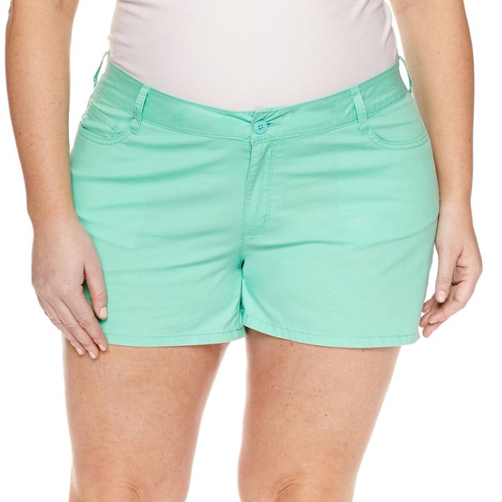 City Streets Poplin Chino Shorts - Juniors Plus