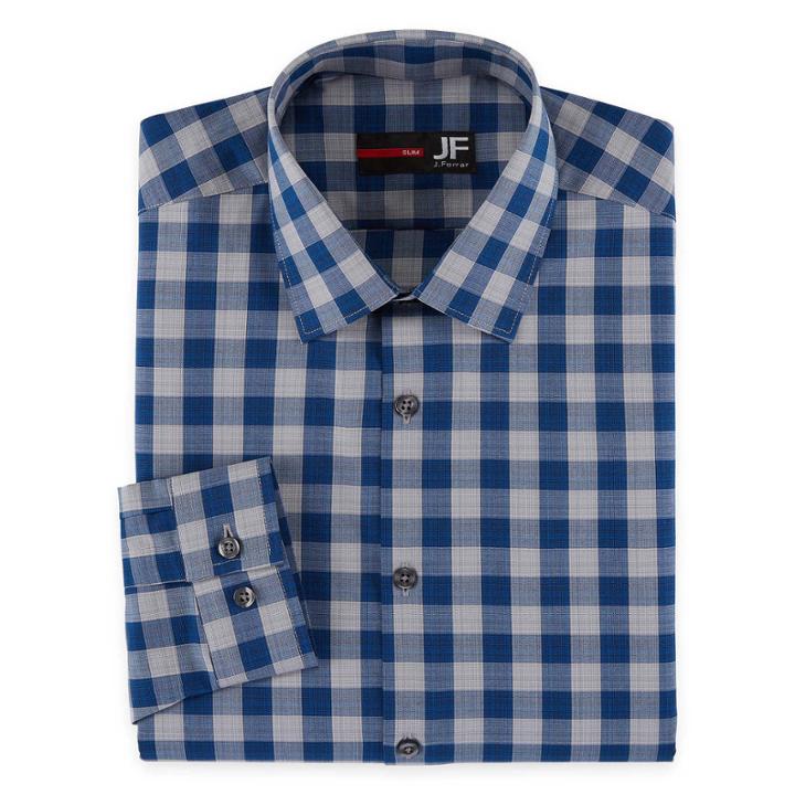 Jf J. Ferrar Easy-care Stretch Slim Fit - Big And X-tall Long Sleeve Dress Shirt