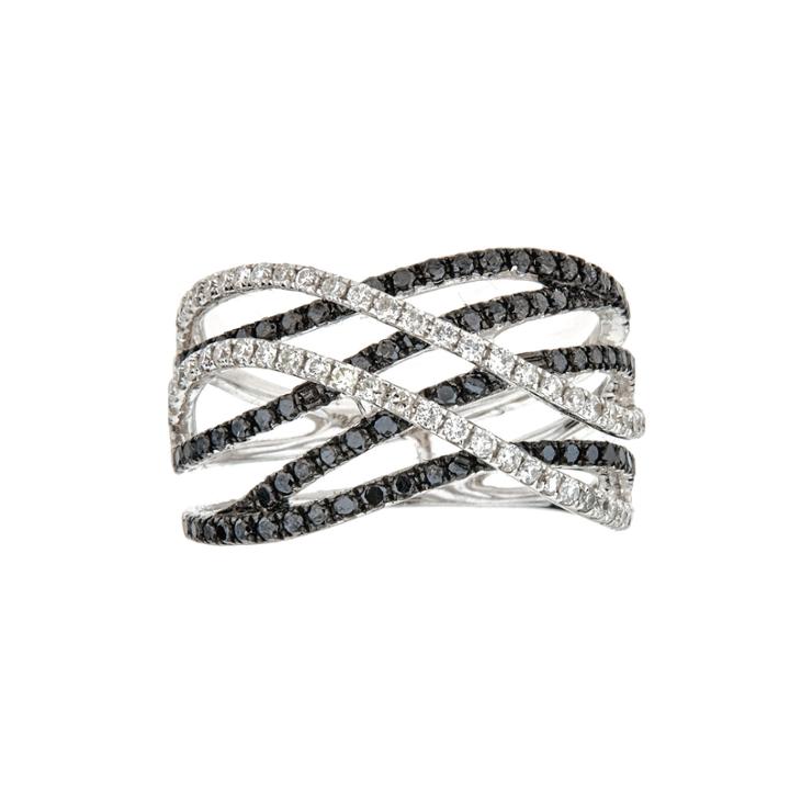 Limited Quantities 1 Ct. T.w. Color-enhanced Black Diamond 14k White Gold Ring