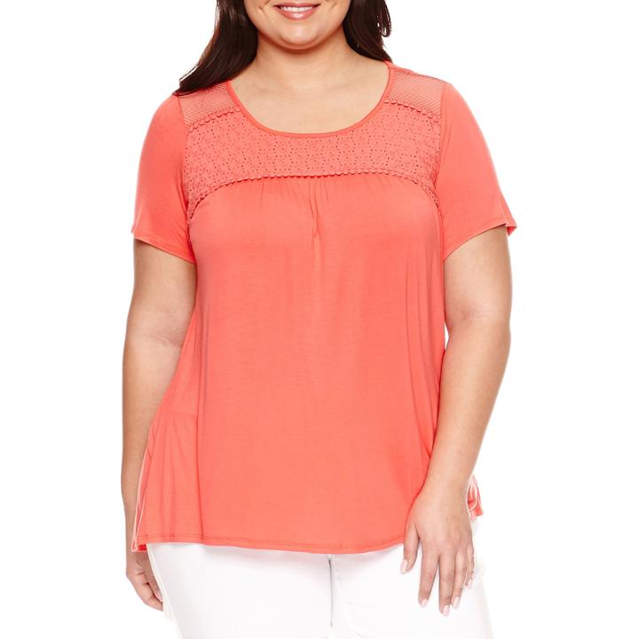 Alyx Short Sleeve Crochet T-shirt-plus