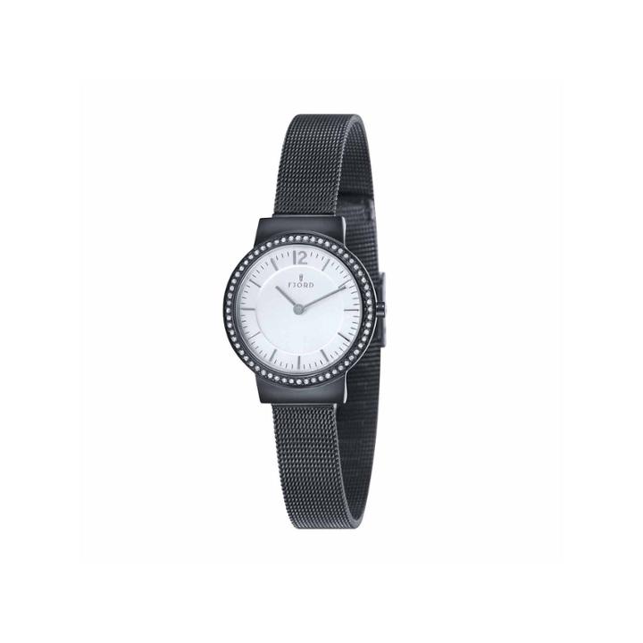 Fjord Mesh Band Womens Black Expansion Watch-fj-6034-33