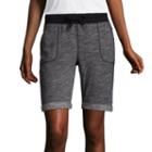 St. John's Bay Active 9 1/2 Classic Fit French Terry Bermuda Shorts-petites