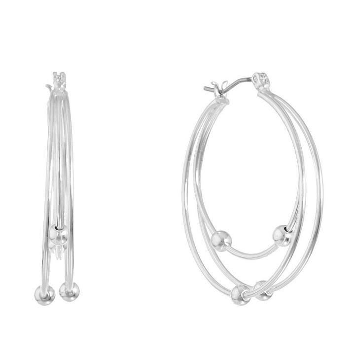 Gloria Vanderbilt 3 Inch Hoop Earrings
