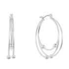 Gloria Vanderbilt 3 Inch Hoop Earrings
