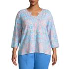 Lark Lane Must Haves Positano Paisley Top- Plus