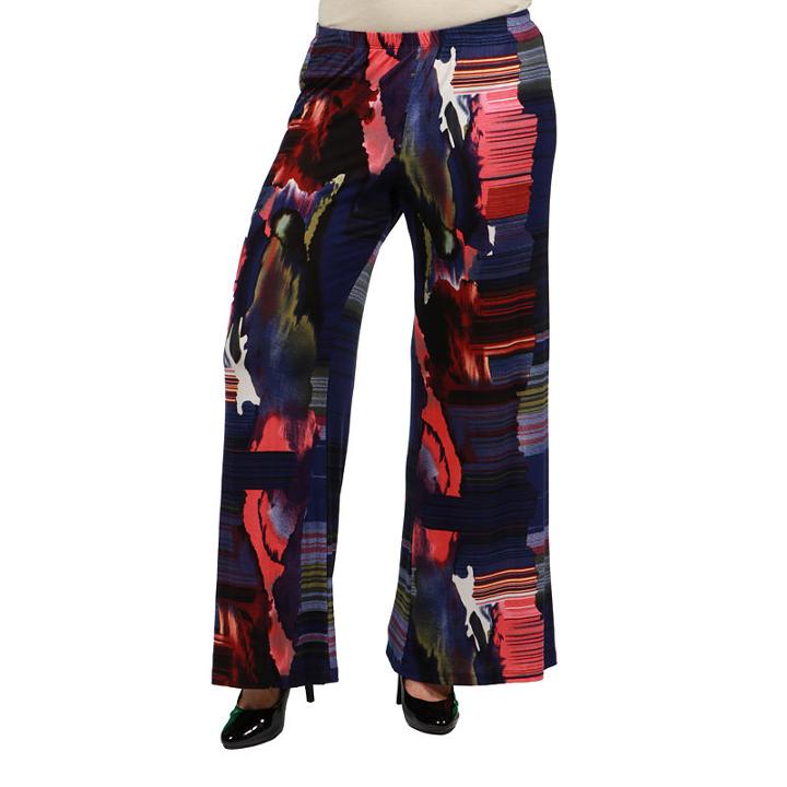 24/7 Comfort Apparel Modernista Silky Palazzo Pants - Plus