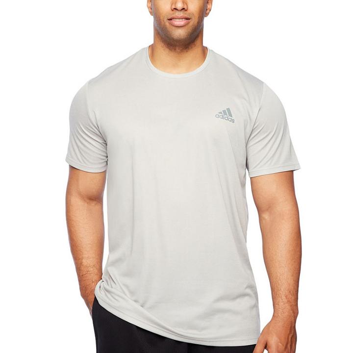 Adidas Essential Tech Tee Short Sleeve Crew Neck T-shirt-big And Tall